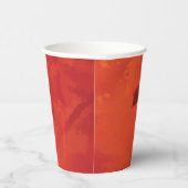 Gobelets En Papier Brûlé Orange Persimmon Feuilles Abtract Automne (Droite)