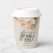 Gobelets En Papier brunch et bubbly Bridal douche pampas herbe (Verso)