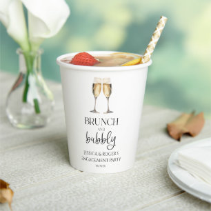 Gobelets En Papier Brunch et Bubbly Engagement Party Brunch