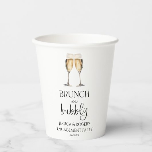 Gobelets En Papier Brunch et Bubbly Engagement Party Brunch (Recto)