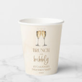 Gobelets En Papier Brunch et Bubbly pour une fête de fiançailles (Verso)