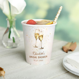 Gobelets En Papier Brunch et Champagne Pétillant Enterrement de Vie d