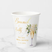 Gobelets En Papier Brunch et Fête des mariées champagne Bubbly (Recto)