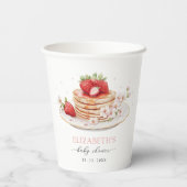 Gobelets En Papier Brunch pour bébé fraise rose (Verso)