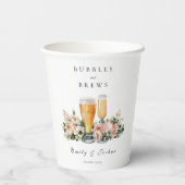 Gobelets En Papier Bubbles and Brews Shower de Couple (Verso)