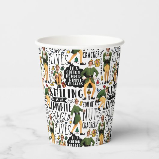 Gobelets En Papier Buddy le Motif de devis Elf (Verso)