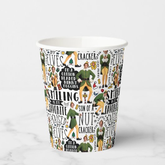 Gobelets En Papier Buddy le Motif de devis Elf (Gauche)