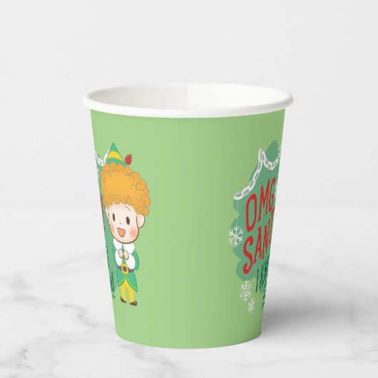 Gobelets En Papier Buddy l'Elf OMG Père Noël ! Je Le Connais ! (Gauche)