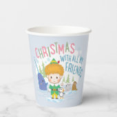 Gobelets En Papier Buddy l'Elfe Noël avec tous mes amis (Verso)