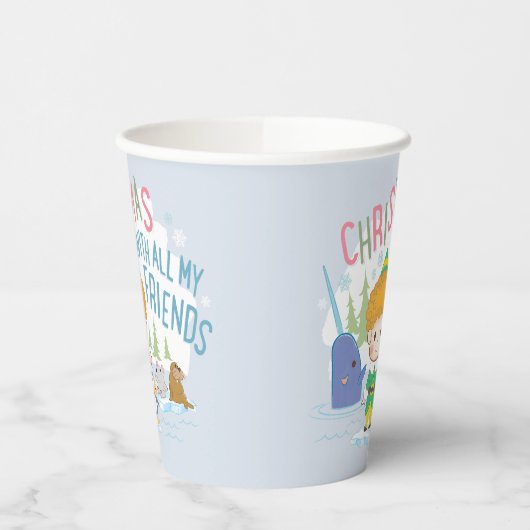 Gobelets En Papier Buddy l'Elfe Noël avec tous mes amis (Gauche)