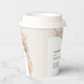 Gobelets En Papier budget bohème terre cuite pampas herbe mariage (Droite)