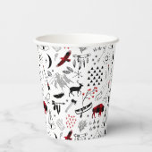 Gobelets En Papier Buffalo Adventures Black and Red Plaid ID599 (Verso)