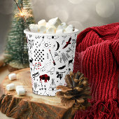 Gobelets En Papier Buffalo Adventures Black and Red Plaid ID599