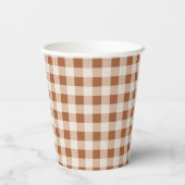 Gobelets En Papier Buffalo Brown beige Plaid Holiday (Verso)