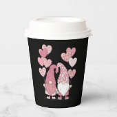 Gobelets En Papier Buffalo rose Plaid Heart Gnomes Saint-Valentin (Recto)
