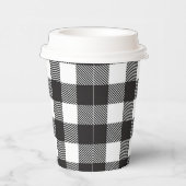Gobelets En Papier Buffle noir blanc En vichy vérifier les jours féri (Droite)