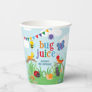 Gobelets En Papier Bug Party Bug Juice Anniversaire mignonne tasse de