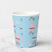 Gobelets En Papier Buggies Bébé Bleu/Rose pour les tasses Papier pour (Gauche)