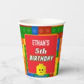 Gobelets En Papier Building Blocks Kids Birthday Fun Colorful (Recto)