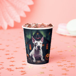 Gobelets En Papier Bull Terrier Citrouilles Halloween Épouvantable