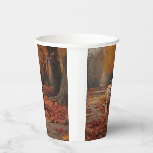 Gobelets En Papier Bulldog en automne Feuilles automne Inspire (Droite)