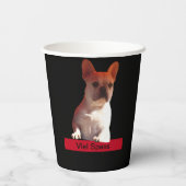 Gobelets En Papier Bulldog français avec ballons (Verso)