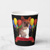Gobelets En Papier Bulldog français avec ballons (Recto)