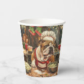 Gobelets En Papier Bulldog Holiday Baking : Noël festif (Recto)