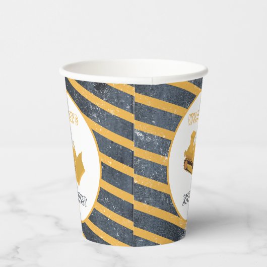 Gobelets En Papier Bulldozer Construction Camion Anniversaire Garçon (Droite)