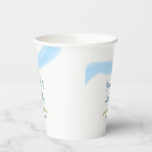 Gobelets En Papier Bulle de lavis doré bleu et mariage de brunch (Gauche)