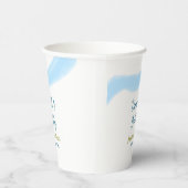 Gobelets En Papier Bulle de lavis doré bleu et mariage de brunch (Droite)