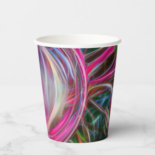 Gobelets En Papier Bulle de savon en marbre numérique (Verso)