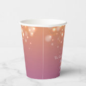 Gobelets En Papier Bulles de champagne violette orange mariage (Droite)