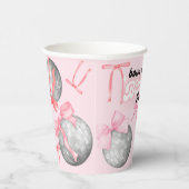 Gobelets En Papier Bulles Lettres Pink Bow Disco Balls (Droite)