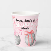 Gobelets En Papier Bulles Lettres Pink Bow Disco Balls (Recto)