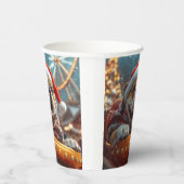 Gobelets En Papier Bullmastiff Dog Roller Dessous de verre Noël (Droite)