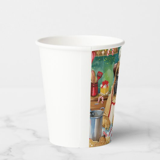 Gobelets En Papier Bullmastiff Fête Baking : Noël festif (Droite)