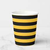 Gobelets En Papier Bumble Bee Jaune et Abeille Noire Thème (Gauche)