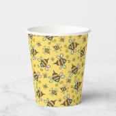 Gobelets En Papier Bumble Bee Motif (Verso)