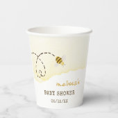 Gobelets En Papier Bumble doux Baby shower d'abeille tasses de papier (Verso)