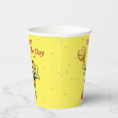 Gobelets En Papier Bumblebebe mignonne avec Coeur et Confetti Anniver (Droite)