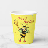 Gobelets En Papier Bumblebebe mignonne avec Coeur et Confetti Anniver (Recto)