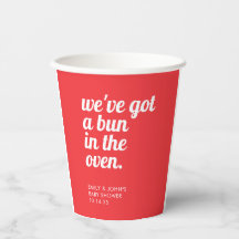 Bun In The Oven Moderne Baby Shower Minimaliste Ro