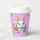Gobelets En Papier Bunny de Pâques Pretty Pastel (Verso)