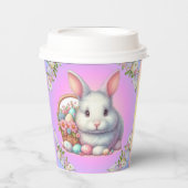 Gobelets En Papier Bunny de Pâques Pretty Pastel (Recto)