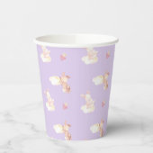 Gobelets En Papier Bunny Dreams Baby shower violet (Gauche)