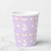 Gobelets En Papier Bunny Dreams Baby shower violet (Verso)