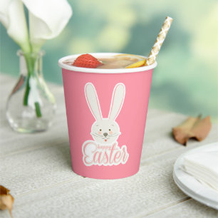 Gobelets En Papier BUNNY Joyeux Oeufs de Pâques Chasse fête mignonne
