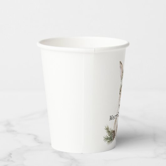 Gobelets En Papier Bunny Rabbit Green Hat Christmas (Droite)