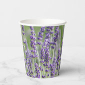 Gobelets En Papier Bureaux de lavande violet Floral (Verso)
